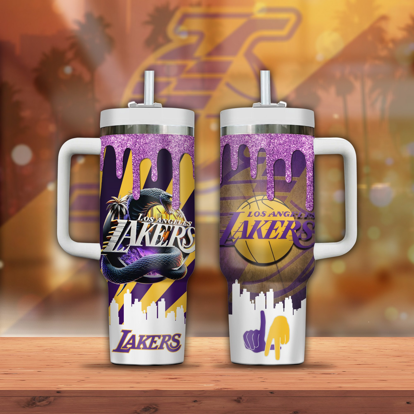 Basketball Lovers - Tumbler With Handle LA 16