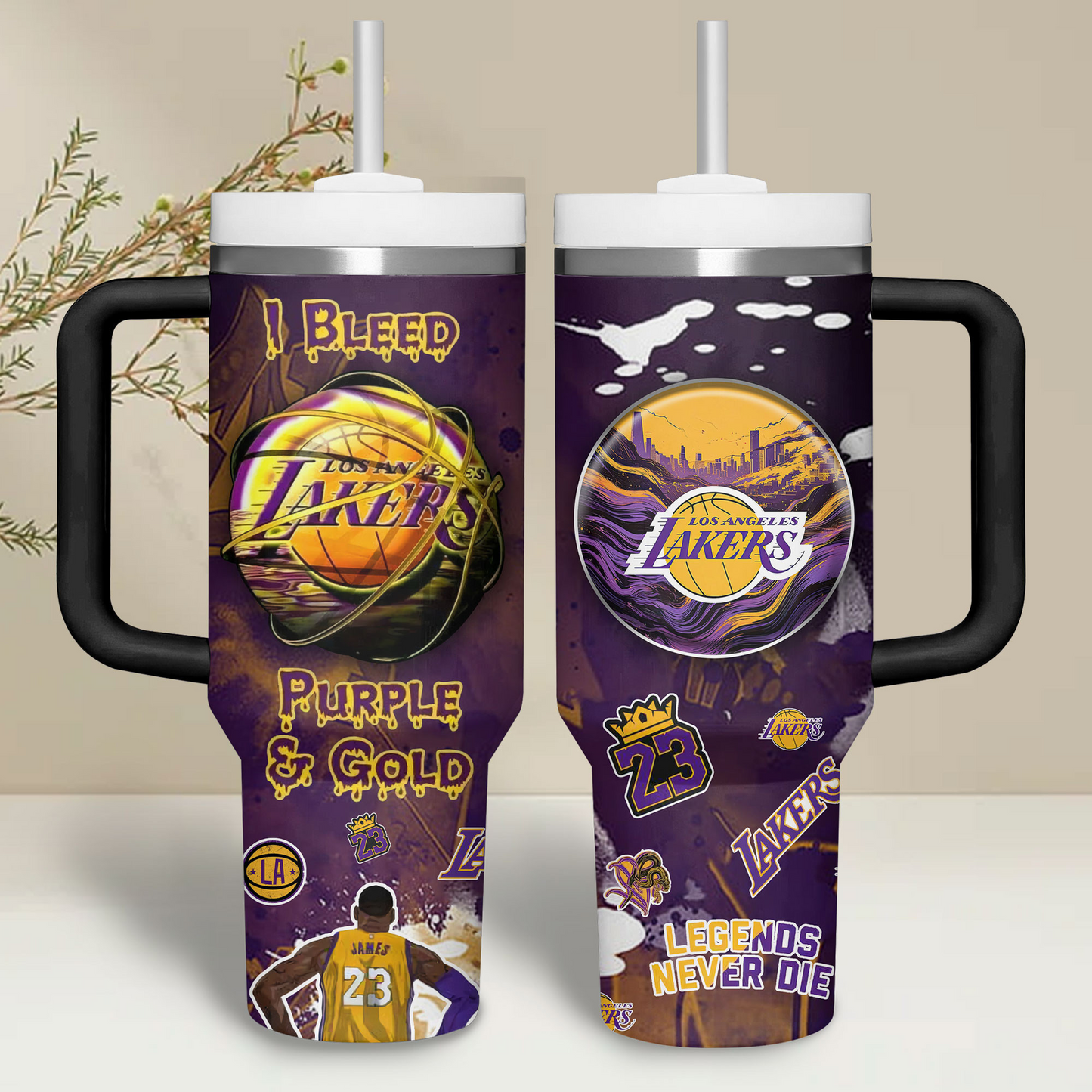 Basketball Lovers - Tumbler With Handle LA 14