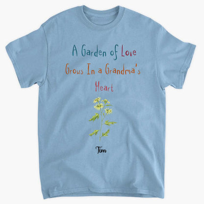 Personalized T-Shirt - Gift For Grandma - Garden Of Love