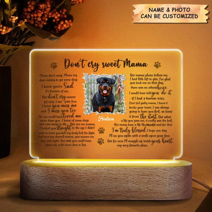 Personalized Acrylic LED Night Light - Gift For Dog Lover