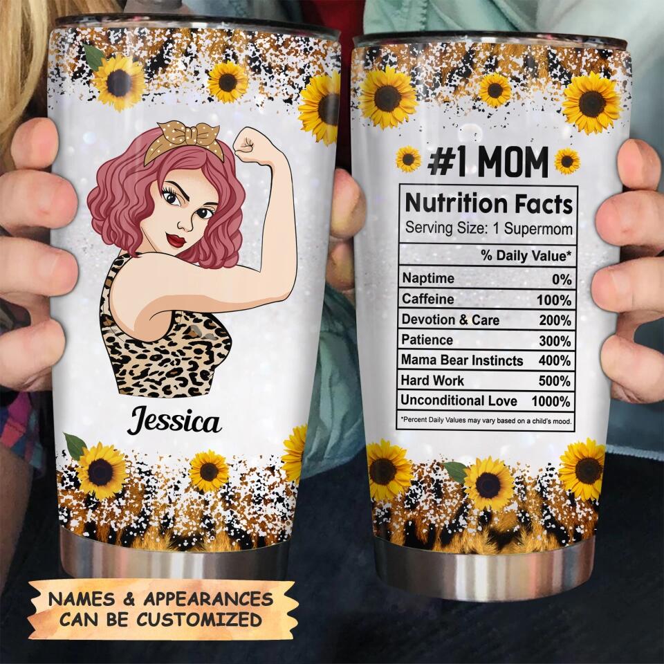 Personalized Tumbler - Gift For Mom - Best Mom Nutrition Facts