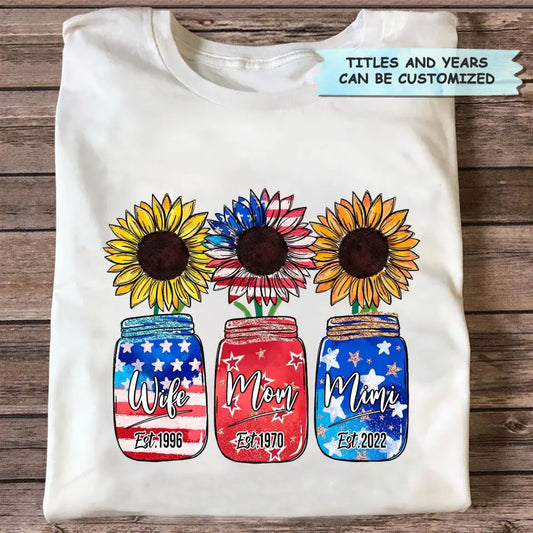 Personalized T-Shirt - Gift For Grandmas - Wife Mom Nana