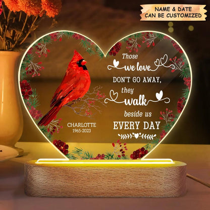 Personalized Acrylic LED Night Light - Gift For Memorial - Those We Love Don't Go Away