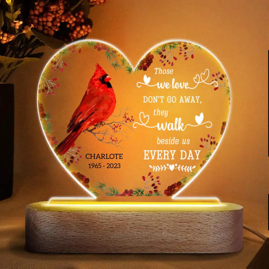 Personalized Acrylic LED Night Light - Gift For Memorial - Those We Love Don't Go Away