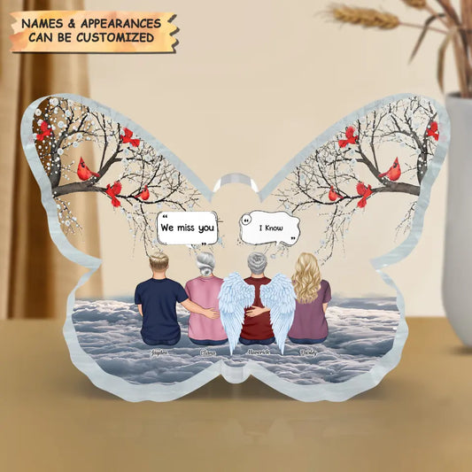 Personalized Butterfly Acrylic Plaque - Gift For Family Member - Forever In My Heart