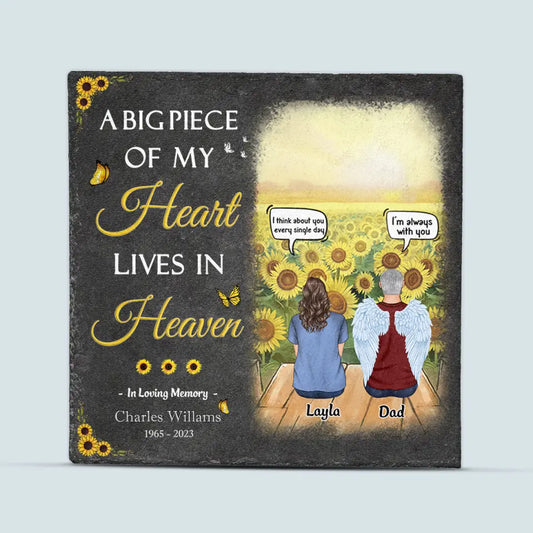 Pesonalized Square Garden Stone - Your Wings Were Ready - Memorial Gift, Gift For Mom And Dad WRND011