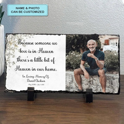 Personalized Memorial Slate Plaque - Goodbyes Are Not Forever - WRND010