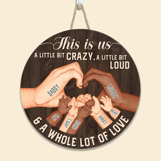 Personalized Round Wood Sign - Gift For Family - This Is Us