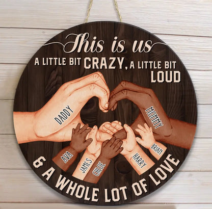 Personalized Round Wood Sign - Gift For Family - This Is Us