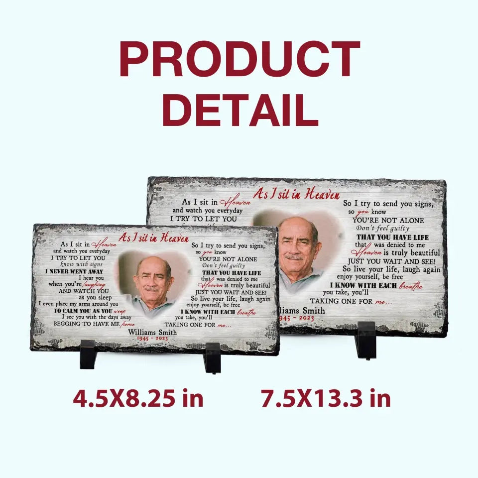 Personalized Memorial Slate Plaque - I Hide My Tears - Memorial Gift, Gift For Family WRND010