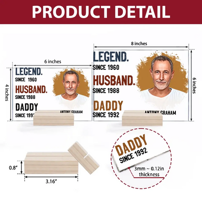 Personalized Acrylic Plaque _ Legend Husband Daddy- Gift For Dad, Gift For Family