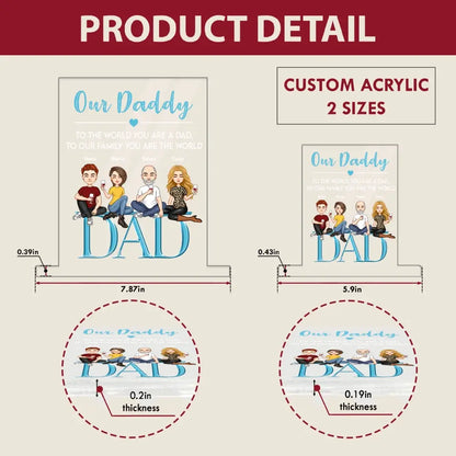 Personalized 3D LED Light Night - My Dad, Our Dad, Gift For Dad, Father's Day Gift - WRND010