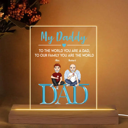 Personalized 3D LED Light Night - My Dad, Our Dad, Gift For Dad, Father's Day Gift - WRND010