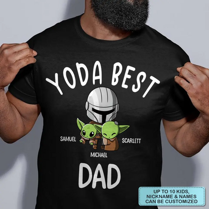 Personalized T-shirt - Father's Day, Birthday Gift For Dad, Grandpa - Best Dad In The Galaxy V2