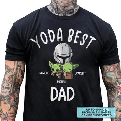 Personalized T-shirt - Father's Day, Birthday Gift For Dad, Grandpa - Best Dad In The Galaxy V2