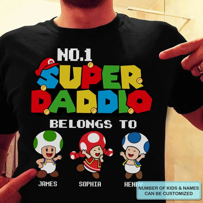 Personalized T-shirt - Father's Day, Birthday Gift For Dad, Grandpa - The Super Daddio