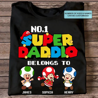 Personalized T-shirt - Father's Day, Birthday Gift For Dad, Grandpa - The Super Daddio