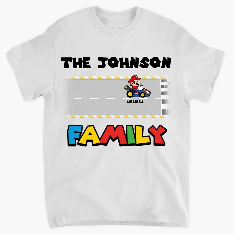 Personalized Custom T-shirt - Gift For Family, Father, Dad, Mother, Mom, Husband, Wife - Racing Team