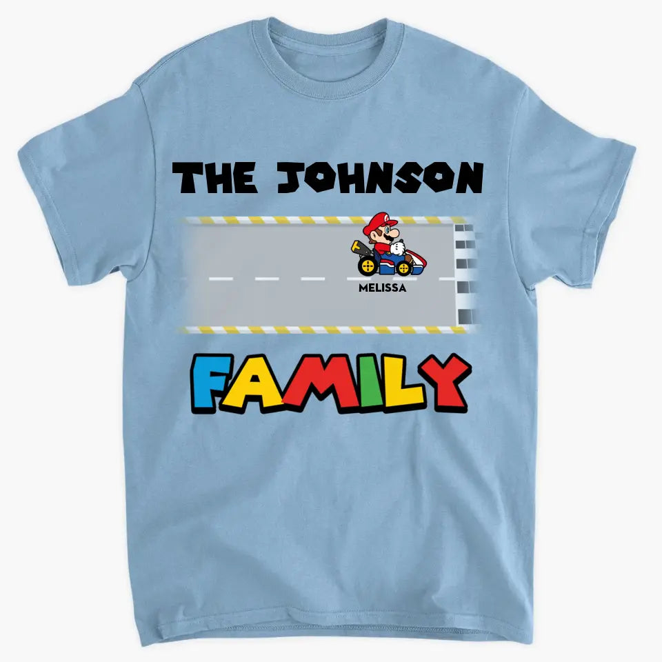 Personalized Custom T-shirt - Gift For Family, Father, Dad, Mother, Mom, Husband, Wife - Racing Team