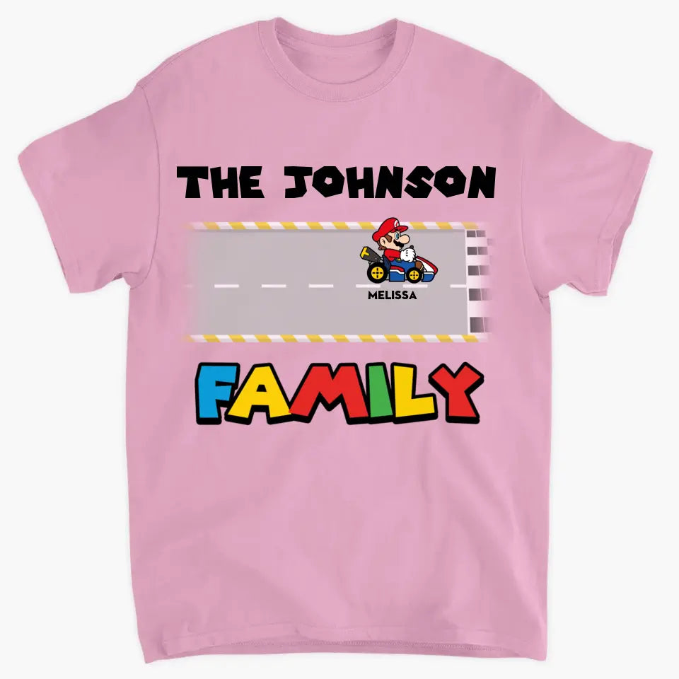 Personalized Custom T-shirt - Gift For Family, Father, Dad, Mother, Mom, Husband, Wife - Racing Team