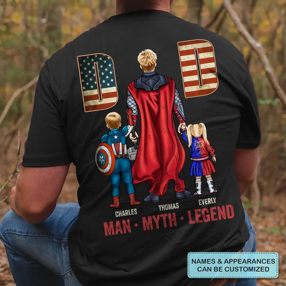 Personalized Custom T-shirt - 4th Of July, Father's Day, Birthday Gift For Dad, Grandpa - Dad Independence Day