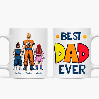 Personalized Custom White Mug - Father's Day, Birthday Gift For Dad, Grandpa - Best Dad Ever