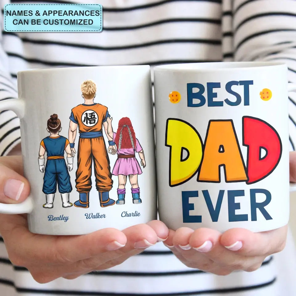 Personalized Custom White Mug - Father's Day, Birthday Gift For Dad, Grandpa - Best Dad Ever