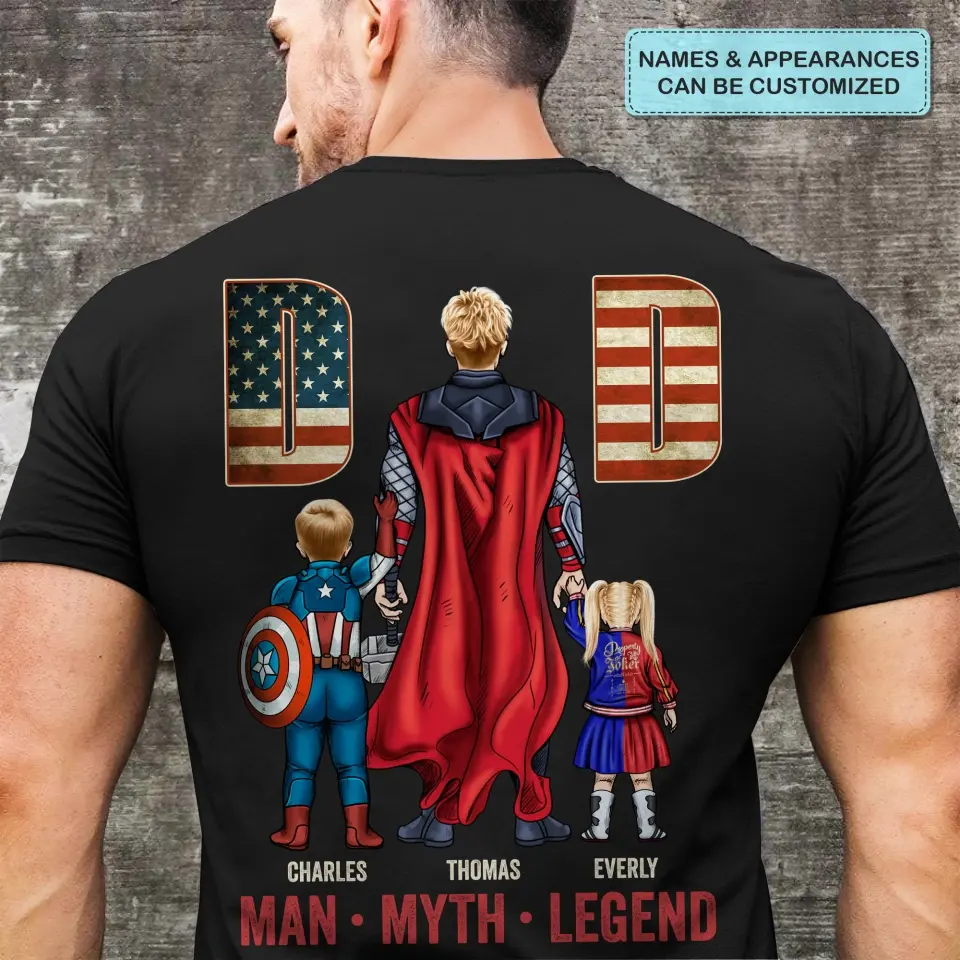 Personalized Custom T-shirt - 4th Of July, Father's Day, Birthday Gift For Dad, Grandpa - Dad Independence Day