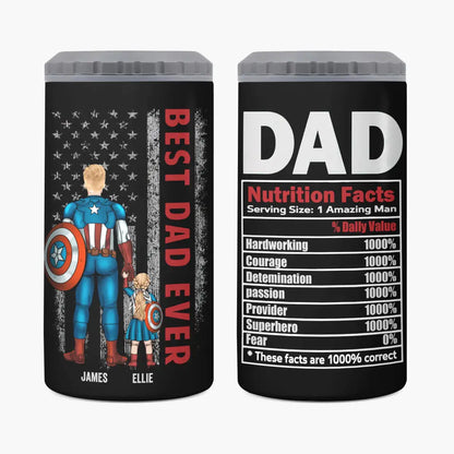 Personalized Custom Can Cooler Tumbler - Father's Day, Birthday Gift For Dad, Grandpa - Dad Nutrition Facts