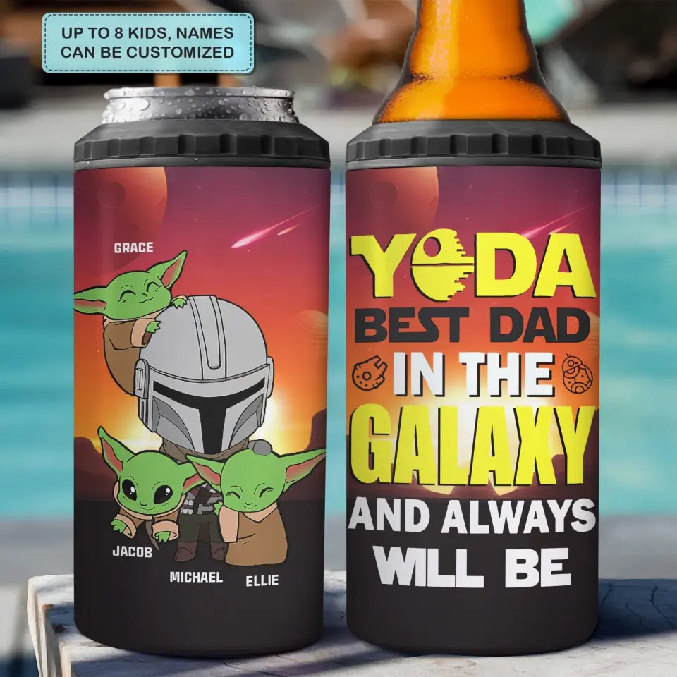 Personalized Custom Can Cooler Tumbler - Father's Day, Birthday Gift For Dad, Grandpa - The Best Dad In The Galaxy