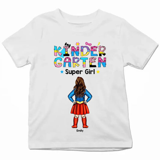 Personalized Custom Youth T-shirt - Back To School, Birthday Gift For Kid - Super Girl Super Boy