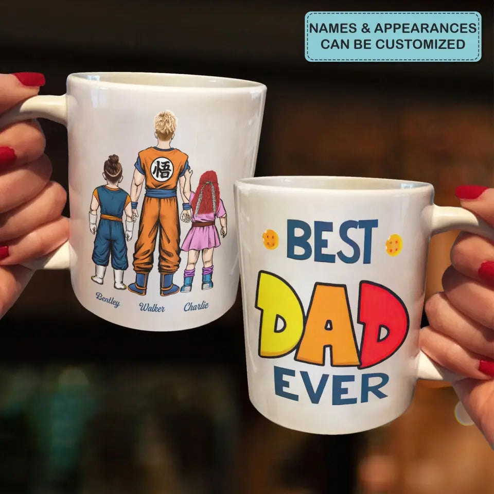 Personalized Custom White Mug - Father's Day, Birthday Gift For Dad, Grandpa - Best Dad Ever