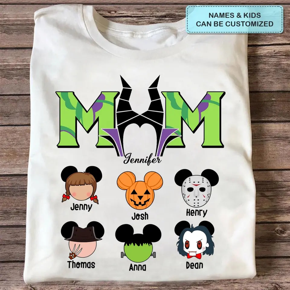 Personalized Custom T-shirt - Halloween Gift For Mom - Momster Halloween