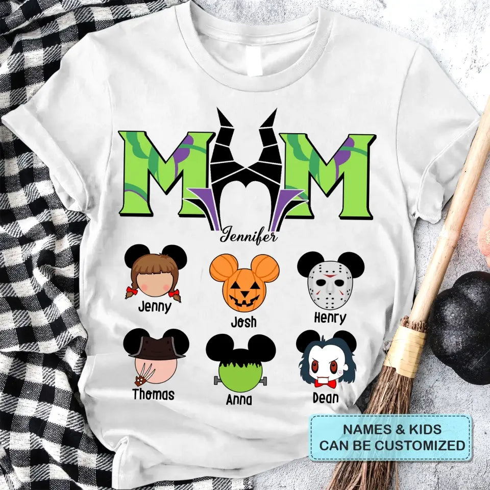 Personalized Custom T-shirt - Halloween Gift For Mom - Momster Halloween