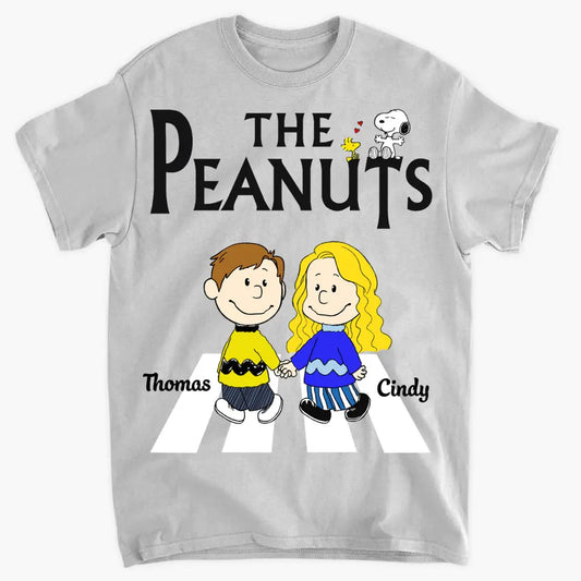 Personalized Custom T-shirt - Anniversary Gift For Couple - Couple Hand In Hand