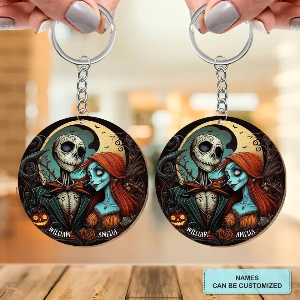 Personalized Custom Keychain - Halloween Gift For Couple - You & Me We Got This