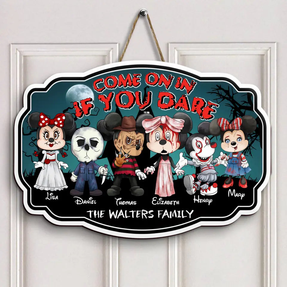 Come On In Halloween - Personalized Custom Door Sign - Halloween Gift For Family Members