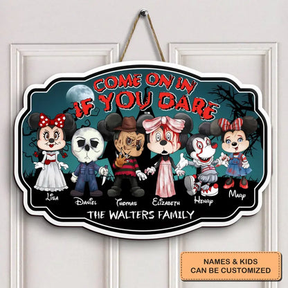 Come On In Halloween - Personalized Custom Door Sign - Halloween Gift For Family Members