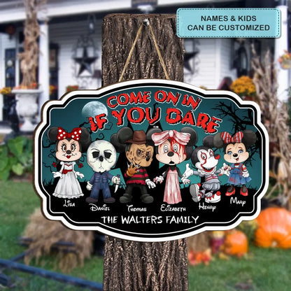 Come On In Halloween - Personalized Custom Door Sign - Halloween Gift For Family Members