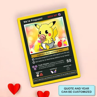 Baby Pokemon Coming Soon- Personalized Custom Gift Card - Gift For Dad, Mom, Family Members