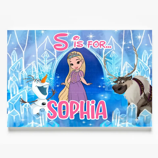 Princess Puzzle - Personalized Custom Jigsaw Puzzle - Gift For Daughter, Girl, Family Members