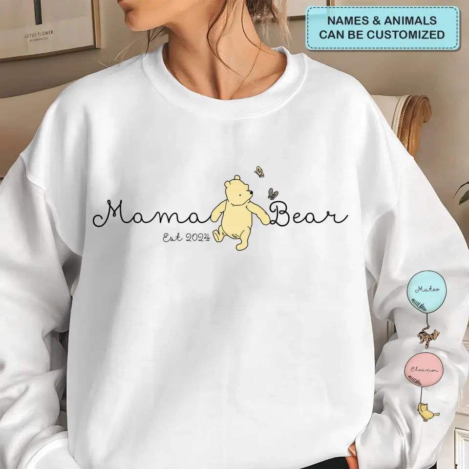 Mama Bear - Personalized Custom Sweatshirt - Mother's Day, Father's Day Gift For Mom, Dad, Family Members