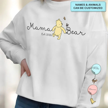 Mama Bear - Personalized Custom Sweatshirt - Mother's Day, Father's Day Gift For Mom, Dad, Family Members