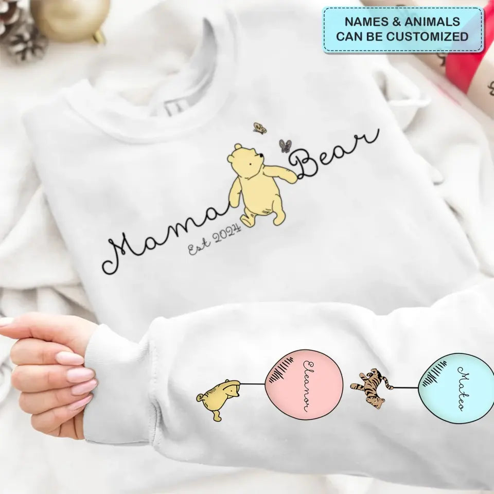 Mama Bear - Personalized Custom Sweatshirt - Mother's Day, Father's Day Gift For Mom, Dad, Family Members