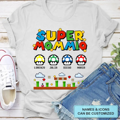 Super Momio - Personalized Custom T-shirt - Mother's Day, Birthday Gift For Mom, Grandma, Family Members