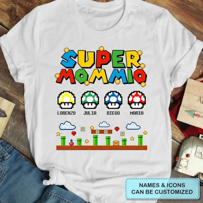 Super Momio - Personalized Custom T-shirt - Mother's Day, Birthday Gift For Mom, Grandma, Family Members