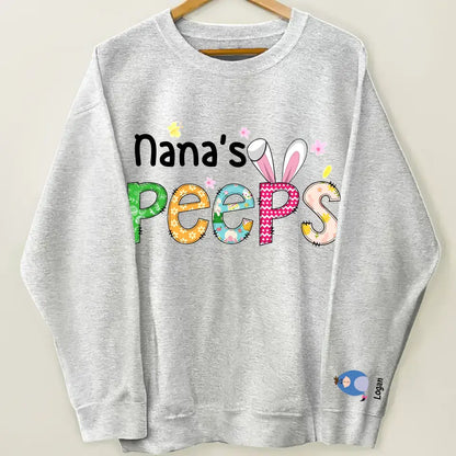 Nana's Peeps - Personalized Custom Sweatshirt - Mother's Day, Easter's Day Gift For Mom, Grandma, Family Members