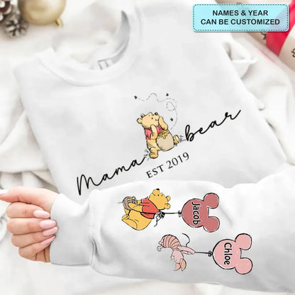 Mommy Bear - Personalized Custom T-shirt - Mother's Day, Birthday Gift For Mom, Grandma, Family Members