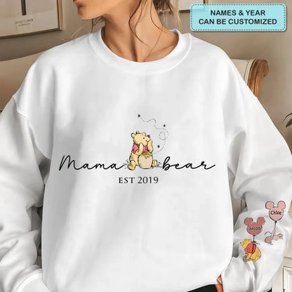 Mommy Bear - Personalized Custom T-shirt - Mother's Day, Birthday Gift For Mom, Grandma, Family Members