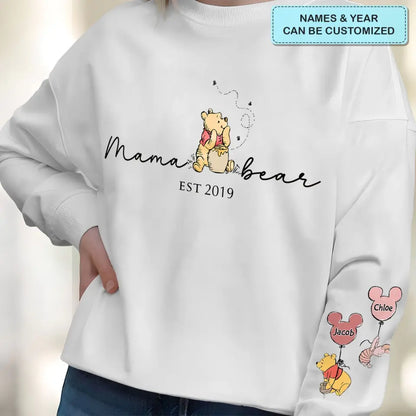 Mommy Bear - Personalized Custom T-shirt - Mother's Day, Birthday Gift For Mom, Grandma, Family Members